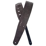 guitar strap Planet Waves Vented Leather Guitar Strap Black Rows Electronics guitar strap