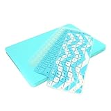 UHURU Great Deal Bundle for Apple Macbook Air 11" Model: A1370 and A1465 - Ultra Slim Crystal See Through Hard Case   4 Different Styles Silicone TPU Chevron Keyboard Covers (Macbook Air 11" Model: A1370 / A1465, HOT BLUE)
