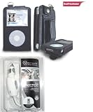 Black Frozen Leather Case for Apple Ipod 30 GB and 60 GB Plus Naztech Rapid Charger for Apple Ipod