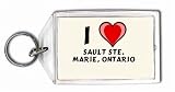 I Love Sault Ste. Marie, Ontario Keychain
