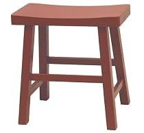 Carolina Cottage CC-S14-681 18-Inch Saddle Seat Stool, Antique Red