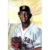 Professionally Framed Pedro Martinez Boston Red Sox WORLD SERIES Poster MLB - 13x19 with RichAndFramous Black Wood Frame