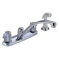 Delta Classic 2400 Two Handle Kitchen Faucet with Spray, Chrome, (Not CA/VT Compliant)