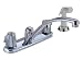 Delta 2400 Classic Double-Handle Kitchen Faucet with Spray, Chrome