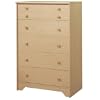 South Shore Newton Collection 5 Drawer Dresser - Natural Maple