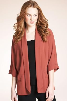 Open Front Panelled Kimono Jacket