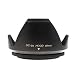 Mennon DC-sn 49 Improved Screw Mount 49mm Flower Lens Hood with Cap, Black