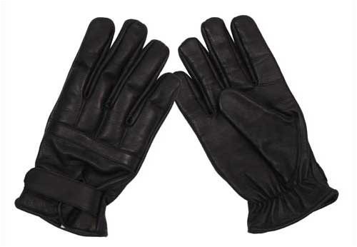 Leder Quarzsandhandschuhe schwarz S-XXL