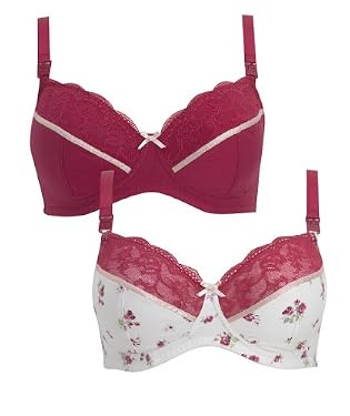 M2b Passion Rose Nursing Bras - 2pk