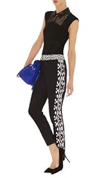 Minimal Print Color Block Trouser