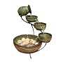 Smart Solar 23931R01 Ceramic Solar Cascading Fountain, Glazed Green Bamboo Design