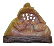 Love birds mandarin ducks - hand carved stone sculpture