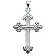 Platinum Cross Pendant - 24.00x17.50mm