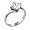 Square Cut Cz Twist Sterling Silver Promise Wedding Engagement Solitaire Ring