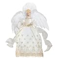 Ivory Angel Tree Topper - Gold/ White