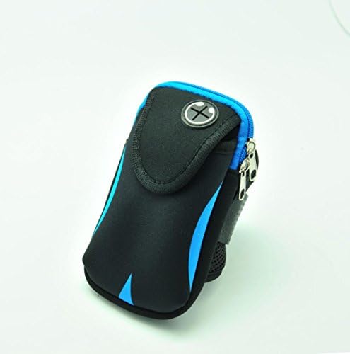 YIRUI Running Belt ,Mens and Womens sports Belt &amp; Armband Cell Phone Bag (black and blue)