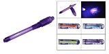 Secret Message Invisible Ink Pen with Uv Light: Pack of 4