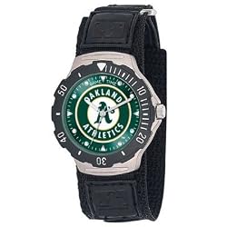 MLB Men's MDV-OAK Agent Series Oakland Athletics Velcro Watch