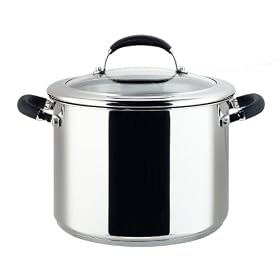 Circulon Steel Elite Stainless Steel Stockpot, 24 cm, 7.6 Litre