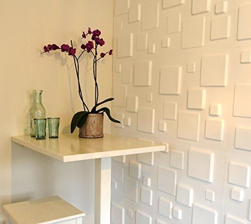 3D Wall Panels (Squares) 20/Box, 54 Square Feet - Eco- Friendly, Plant Fiber Material