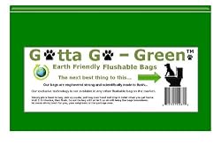 Gotta Go Green Biodegradable & Flushable Earth Friendly Dog - Pet Waste - Poop Bags - 50 Bags