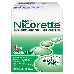 Nicorette Gum Fresh Mint 4 mg - 190 Count