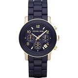 Michael Kors Watches Michael Kors Ladies Navy Silicone Wrapped Runway
