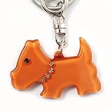 Brown Plastic Scottie Dog Keyring/ Handbag Charm