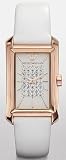 Armani Emporio Rose Gold-Tone Leather Women's Diamonds Watch AR7314