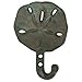 Rustic Brown Sand Dollar Wall Hook, Set of 2