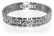 Mens Stainless Steel Magnetic Golf Bracelet 8 " Long with Fold over Clasps