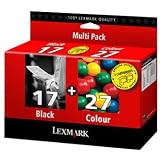 Lexmark Cartouche dencre Z33 Z13 Z25 Z35 Z617 X1190 0080D2952 noir/color #17+27+ bliste