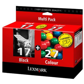 Lexmark Cartouche dencre Z33 Z13 Z25 Z35 Z617 X1190 0080D2952 noir/color #17+27+ bliste