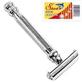 Parker 99R Butterfly Open Double Edge Safety Razor & 10 blades SHARK & BLUEBIRD - Heavyweight + Long Handle!