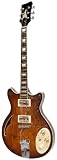 Italia Lusso II Beautiful Tobacco Burst Semi Hollow Body Electric Guitar with Wilkinson Design WVC humbuckers