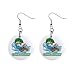 1 Inch Button Earrings of Comedic Gone Fishin' (Gone Fishing)