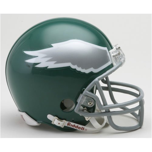 Philadelphia Eagles Miniature Replica NFL Throwback Helmet w/Z2B Mask