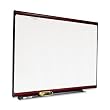 Quartet Prestige Plus Premium Magnetic Total Erase Dry-Erase Porcelain Board, 3 x 2 Feet, Mahogany Finish Frame (P553M)