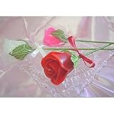 12 Pink Long Stem Rose Candle