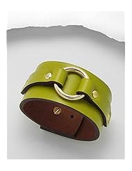 Lawn Green Leather Bracelet