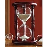 Lily's Home Hourglass Timer 60 Minute Cherry Wood Sand Clock 9.5 Inch