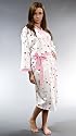 Lady Olga SUMMER HOLS Floral Dressing Gown - Robe - Cream/Pink Trim (4 Sizes)