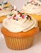 Three Vanilla Cupcakes with Buttercream and Sprinkles - 36
