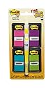 Post-it Flags, 1-Inch, Ideal for Marking and Flagging Paper Docs, Asstorted Colors, 50 Per Dispenser, Four Dispensers Per Pack, Bonus Free Flag + Highlighter Pen