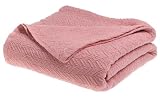 Faribault Cathedral Upland Cotton Queen Blanket, Rose