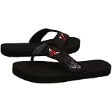 NBA Chicago Bulls Ladies Black Sequin Strap Flip Flops (9/10)