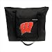 University of Wisconsin Tote Bag Black Deluxe UW Badgers - For Travel or Beach Best Unique Gift Ideas for Her, Women, or Ladies