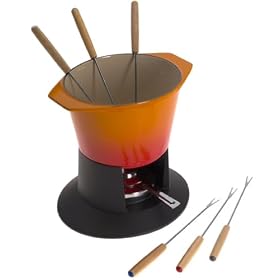 Le Creuset 1-3/4-Quart Traditional Fondue Pot, Flame