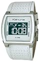 Kahuna KW06001G Mens digital white leather strap watch