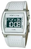 Kahuna KW06001G Digital Watch with White Leather Strap